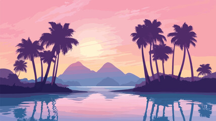 sunset over the sea