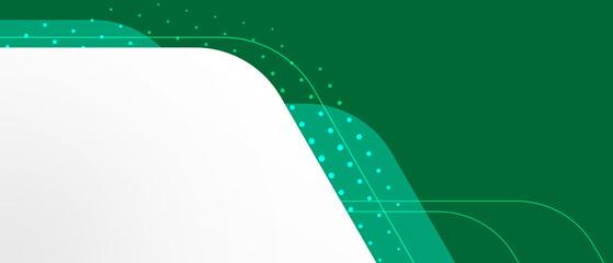 abstract green horizontal web banner design background template