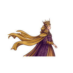 Fototapeta premium Regal Queen in Golden Attire a stunning design perfect for branding logos icons and elegant projects showcasing a majestic female monarch