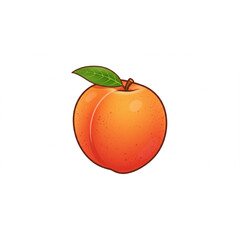 A juicy peach design perfect for branding projects, logos, and food related marketing campaigns featuring a vibrant fruit illustration.