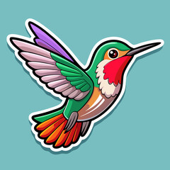 hummingbird and flower