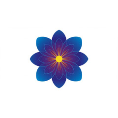 Elegant Blue Flower Design Perfect for Logos Branding and Floral Designs Scalable for Various Applications