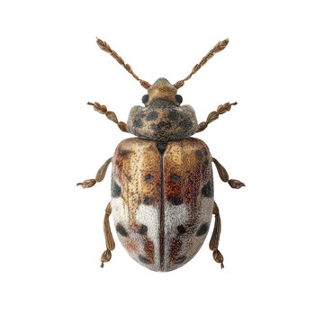 Carpet Beetle Spotted Back Hyper-Realistic Full Detail Transparent Background