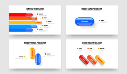 Digital Insight Five One Two Three Option Infographic Frame Design Vector Illustration Bundle. Business Profile 5 1 2 3 Element Diagram Slideshow Layout Collection.