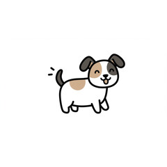 Obraz premium Adorable Puppy Dog Cartoon Character Design perfect for branding, logos, and children's illustrations, a scalable vector graphic