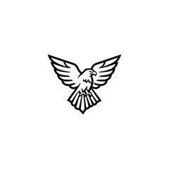Obraz premium Majestic Eagle Design Perfect for Branding Logos and Scalable Icons, a Powerful Bird Symbol for Corporate Identity