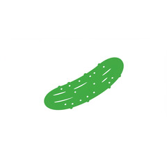 Crisp Green Cucumber Design Perfect for Food Branding Logos and Farm Fresh Produce Market Icons Scalable Vector Graphic