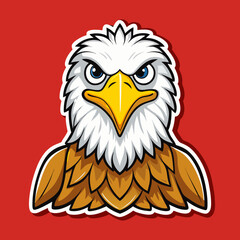 eagle with red ribbon
