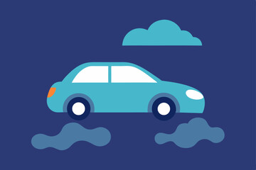 Driving Through Dreams A Whimsical Car Illustration