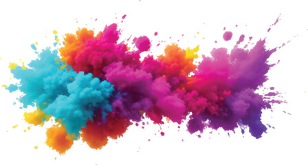 Vibrant Watercolor Splash and Brush Strokes, Imbuing the Canvas with Colorful and Bold Stains, Splashes, and Streaks, All Set Against a Clean White Background for a Contemporary and Artistic Flair.
