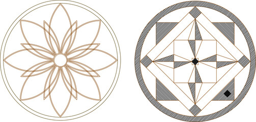 sketch vector illustration silhouette design ornament decoration mandala rosette classic vintage ethnic abstract modern traditional