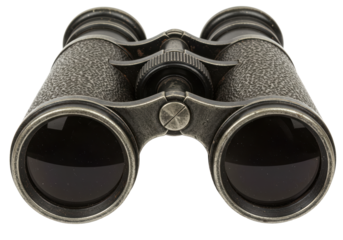 Isolated Pair of Vintage Military Binoculars