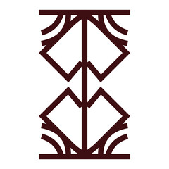 vector illustration of a unique geometric logo.