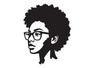 woman face glasses logo silhouette vector, woman wearing glasses logo icon silhouette, woman head with sunglass silhouette vector, girl with glasses silhouette on white background