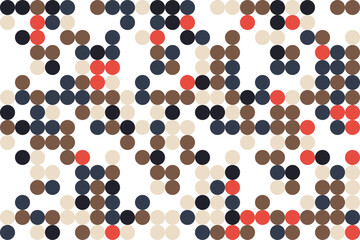 Cheerful abstract mosaic pattern featuring playful colors and round forms