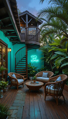 Fototapeta premium swimming pool in hotel