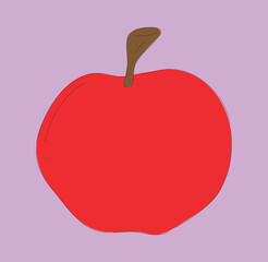 A Bright Red Apple Placed Against a Soft Pastel Background for an Artistic Effect