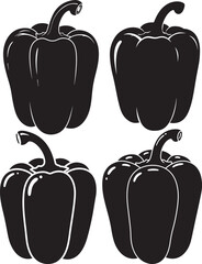 Spicy pepper illustration silhouette vector illustration