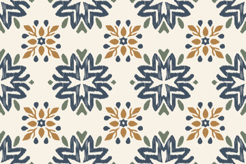 Fototapeta premium Motifs Ikat floral paisley embroidery background.geometric ethnic oriental pattern traditional. Aztec-style abstract. design for texture, fabric, clothing, wrapping, decoration