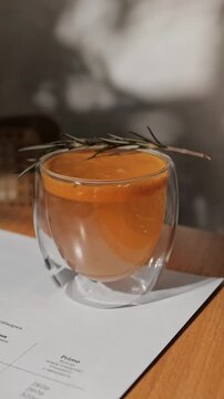 branch of rosemary is placed to serve a fragrant