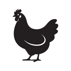 Hen Silhouette Vector Bundle