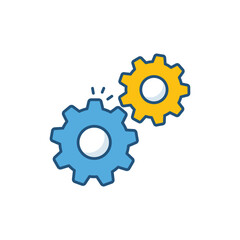 Gears Vector icon