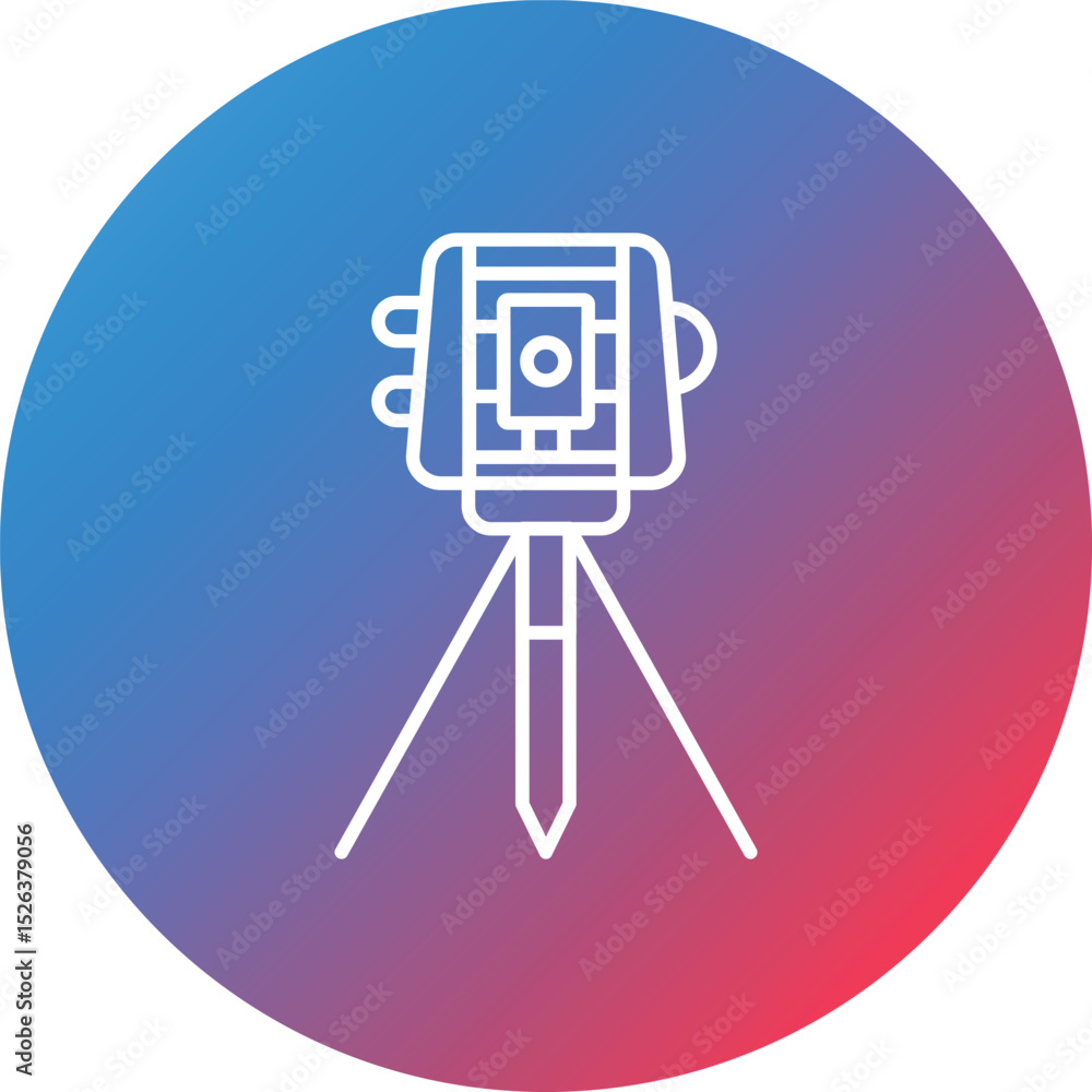 Poster laser level line gradient circle background icon