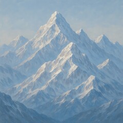 Obraz premium Shimmering Tones: Reminiscent of Snow-Capped Mountain Peaks