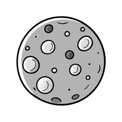 Detailed moon surface with craters

