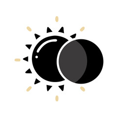 Moon passing over the sun eclipse

