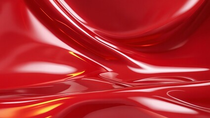 Glossy red abstract background, metallic liquid texture for modern design and branding.