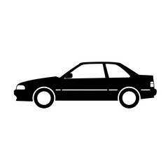Fototapeta premium black car isolated on white background
