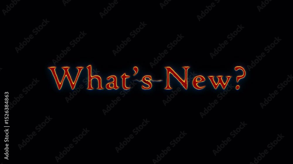 Poster what's new glow red neon text spark lightning glitch effect sci fi futuristic hitech cinematic title