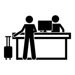 "Hotel check in / check out" icon