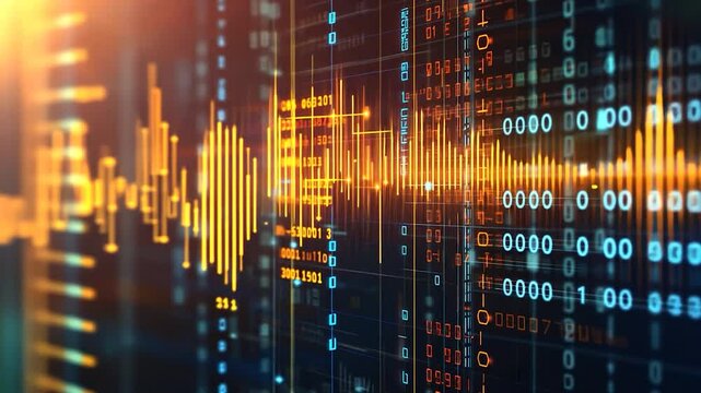 Abstract digital data visualization - Powered by Adobe