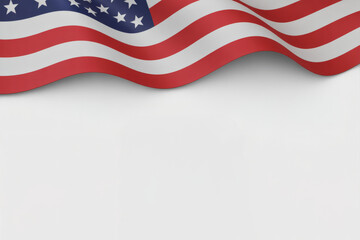 Fototapeta premium Proud display of national colors, waving emblem of freedom and unity, perfect for patriotic themes and designs.