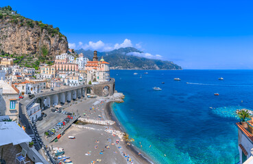 Amalfi Coast: townscape of Atrani, the smallest Italian municipality.