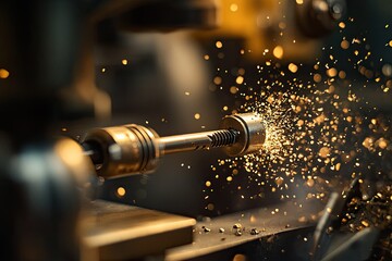 Locksmith in Workshop Makes New Key Use Grinding Engraving Machine Production of Duplicate Metal Key