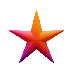 Obraz premium Modern, funky star. Bold, Puffy and Playful Object