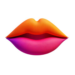 Modern, funky lips. Bold, Puffy and Playful Object