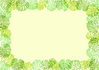 Background nature freehand Leaf background. Leaf nature style with space for text - design for background social media, postcards, poster, business card, flyer, brochure other.