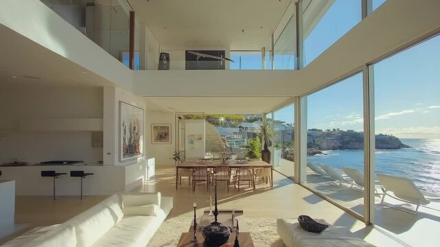 Bright and breezy home interior featuring coastal style in contemporary living space