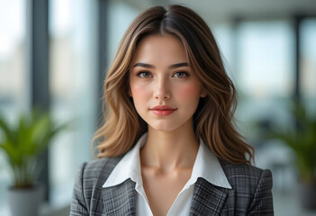 business man and women with a laptop