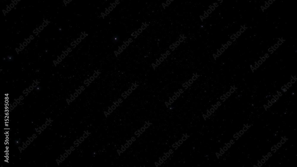 Wall mural loop glow white stars particles animation space travel abstract on black background. space travel th