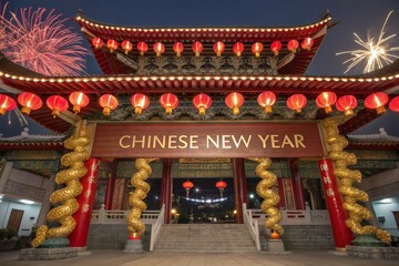 Fototapeta premium chinese temple at night