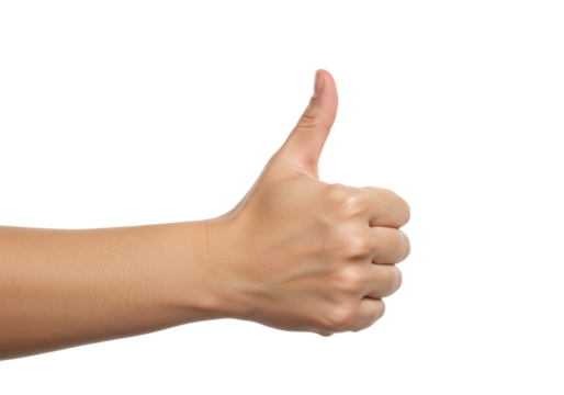 Isolated Hand Giving a Positive Thumbs Up Gesture