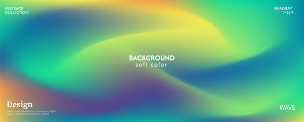 Abstract combination background with soft colorful gradient. Minimalist pastel color design.