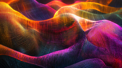 Vibrant Hues Abstract Colorful Mesh Texture Background