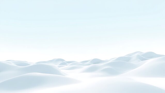 Snow covered hills under a clear sky depicting a serene winter landscape