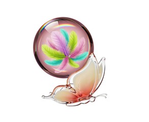 Fluttering Feather Bubble